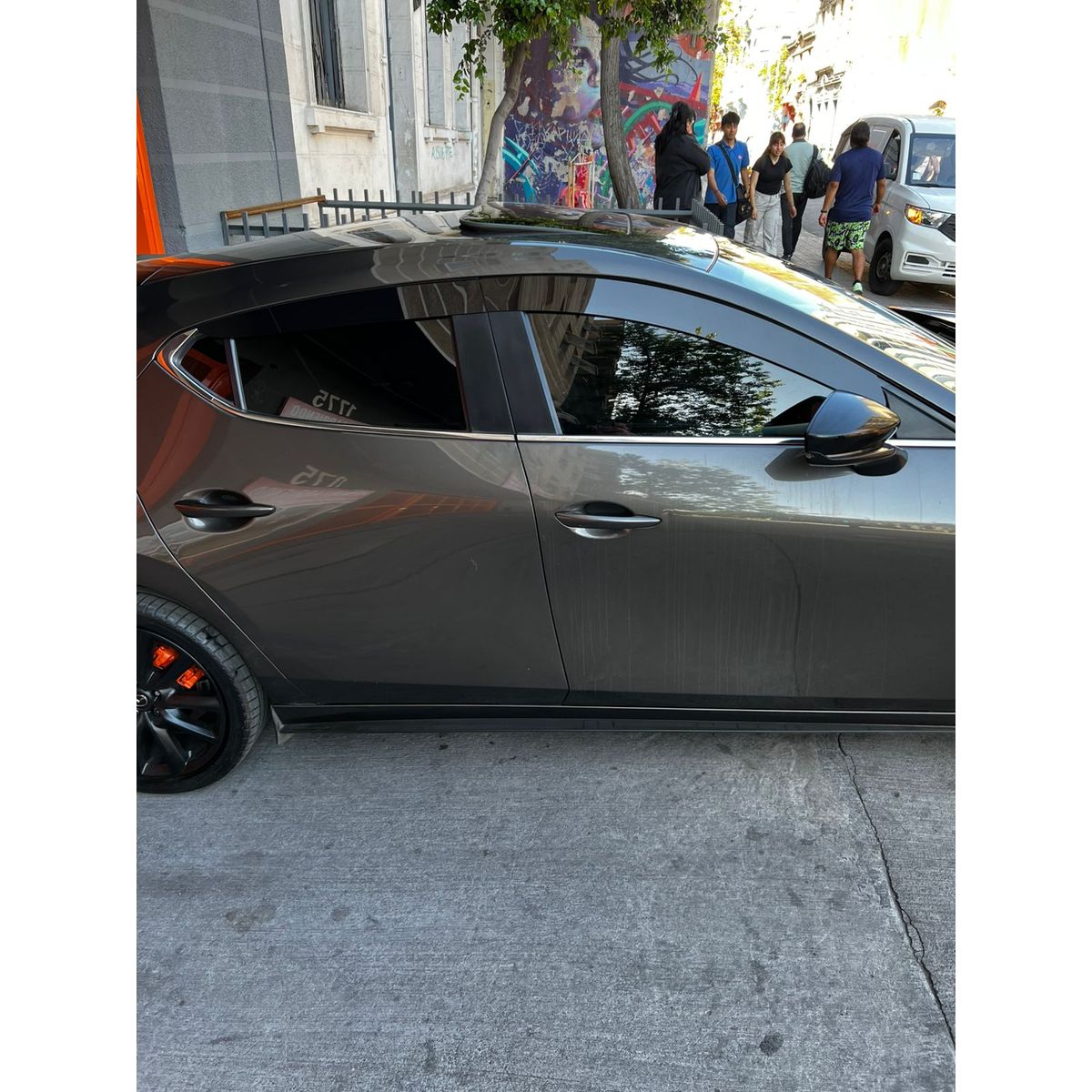 GENERICO - Bota Aguas de Acrílico 2mm plano Negro Brillante a Medida para auto Mazda 3 2021