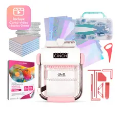 CINCH - Kit Encuadernadora Rosada + Ojetilladora E Insumos