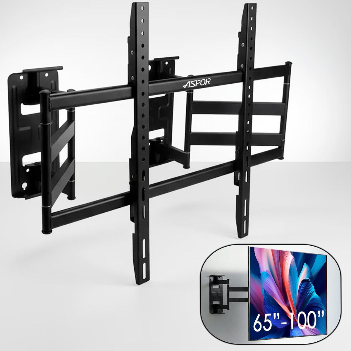 HOMEBRANDT - Soporte Tv De Pared 65 A 100 Pulgadas De 90kg 15grados