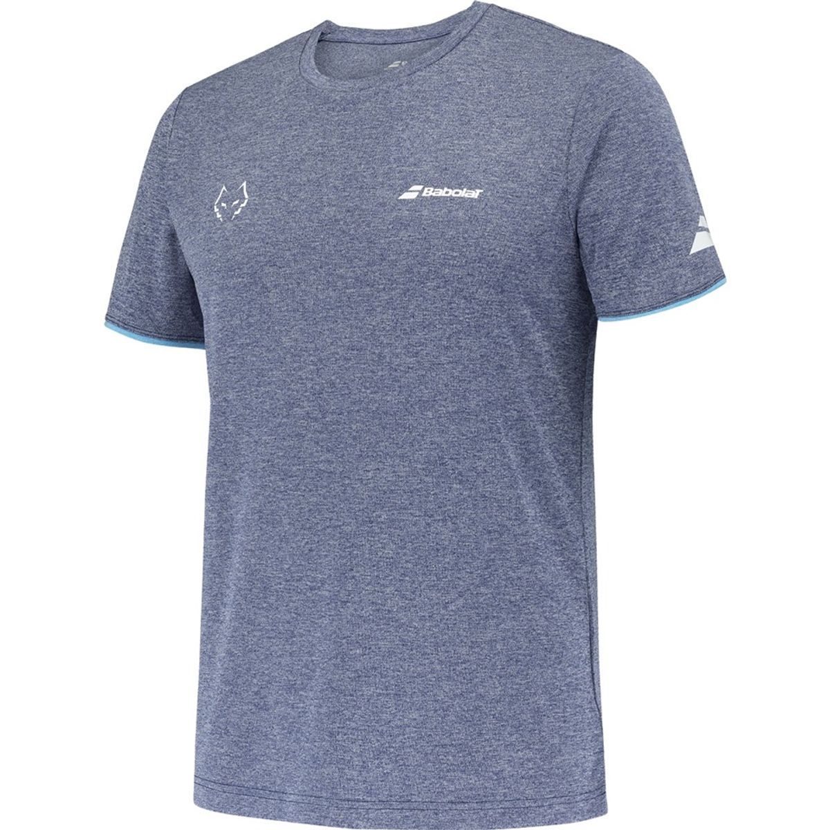 BABOLAT - Polera Babolat Crew Neck Tee Juan Lebron AzulGris Tenis Padel