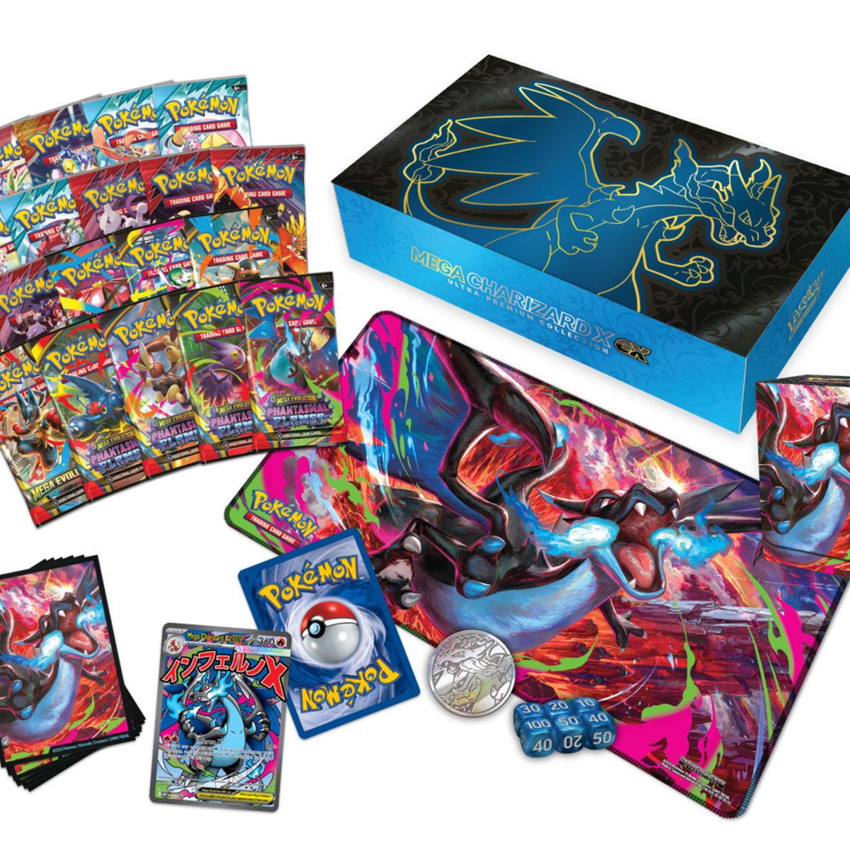 POKEMON - POKEMON TCG MEGA CHARIZARD X EX ULTRA PREMIUM COLLECTION ESPAÑOL