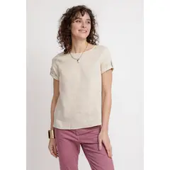 CANADIENNE - Blusa Mujer Garza Viscosa Beige