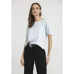 CANADIENNE - Polera Mujer Magnolia Viscosa Celeste