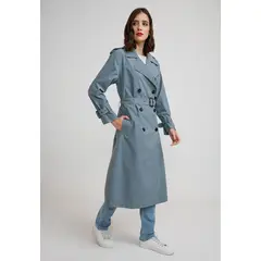 CANADIENNE - Trench Impermeable Mujer Temis Celeste