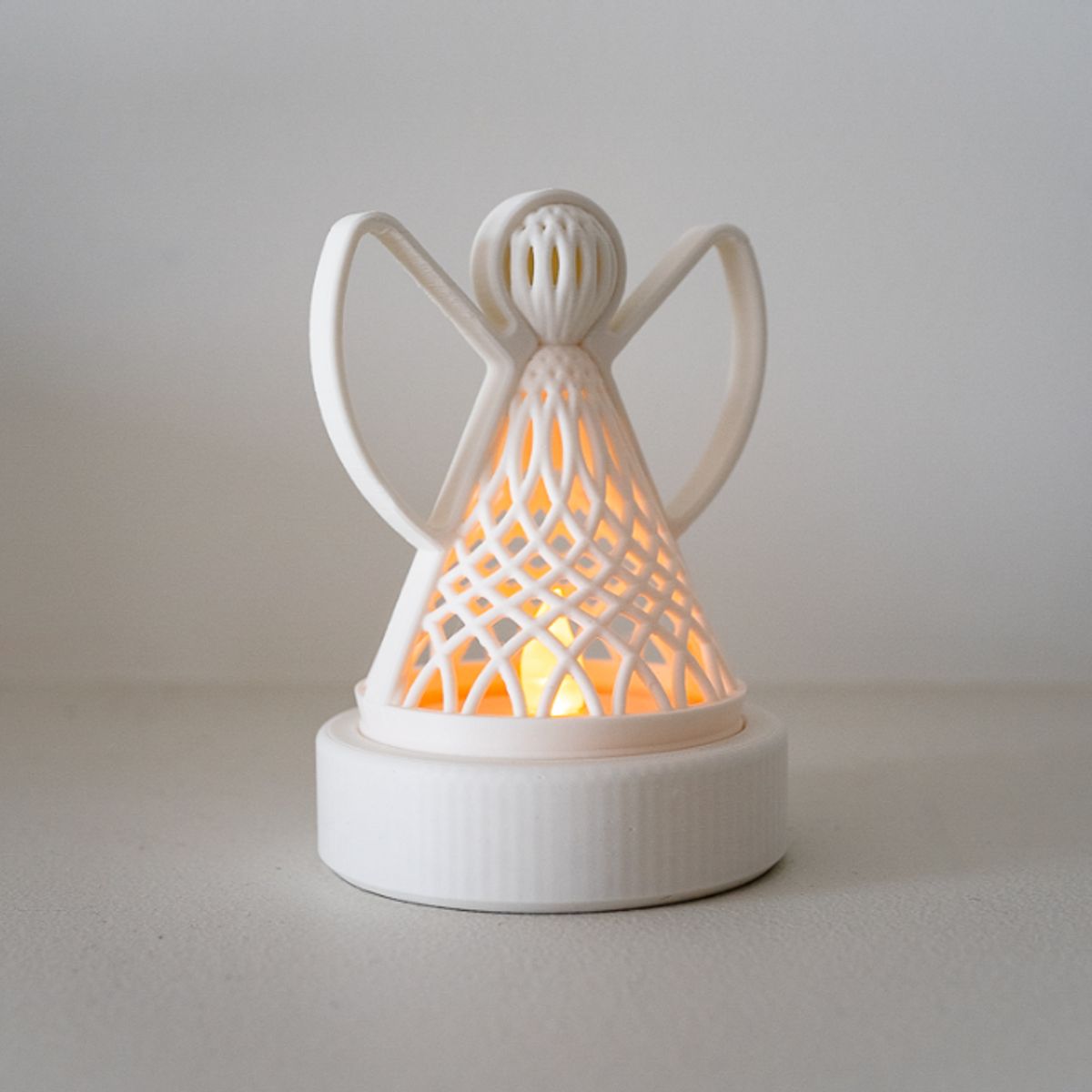 GENERICO - Portavelas LED- Ángel Navideño