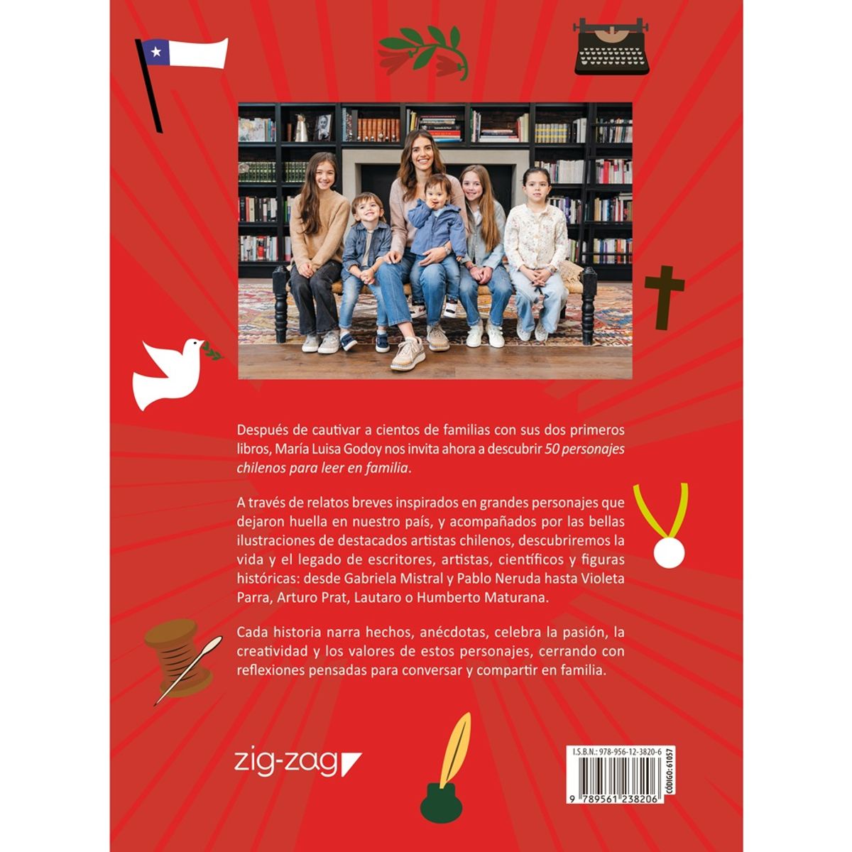 ZIG ZAG - Libro 50 PERSONAJES CHILENOS PARA LEER EN FAMILIA