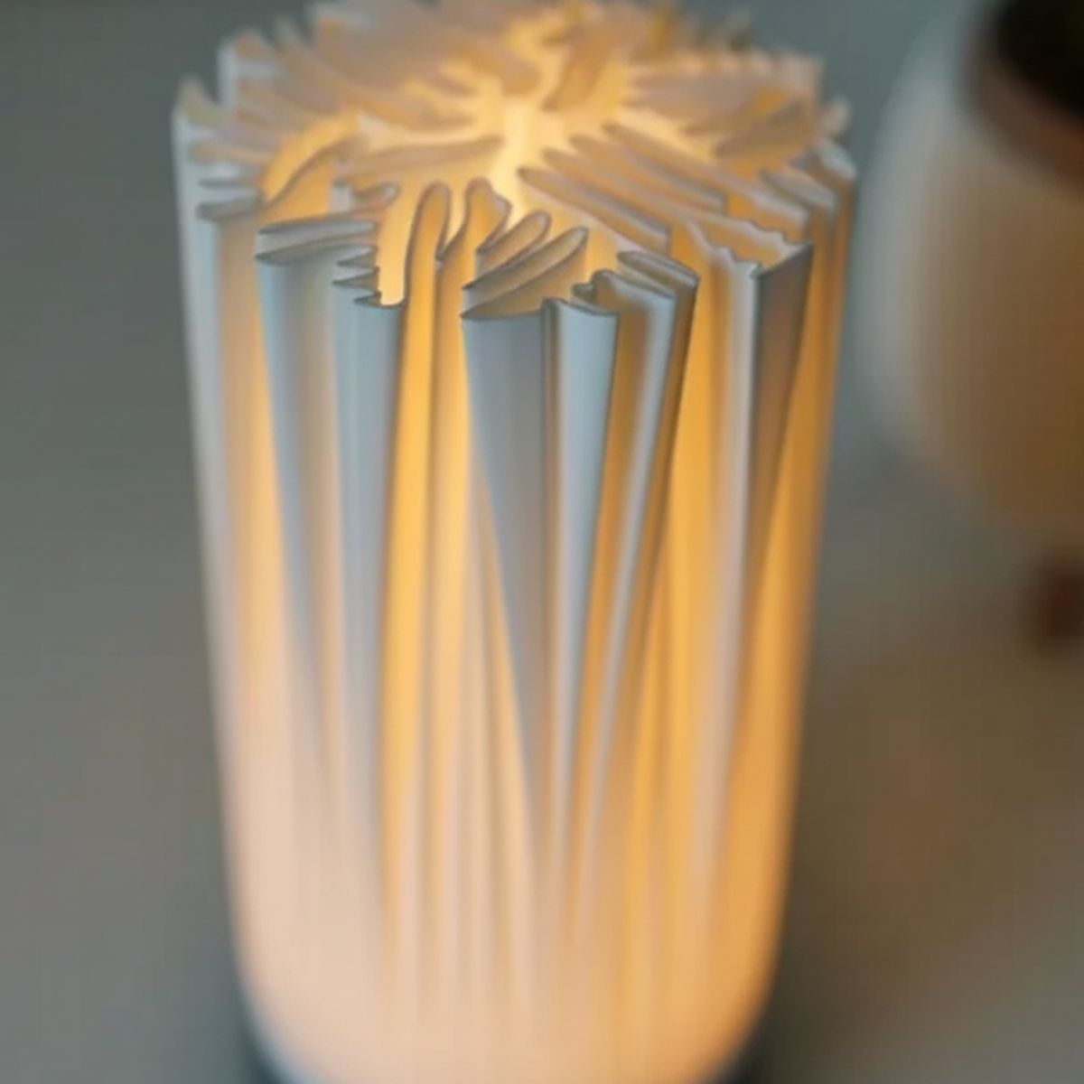 GENERICO - Lámpara de Mesa LED USB 20 cm – Diseño Orgánico Minimalista Impresa en 3D