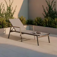 ROSEN - Reposera Levan Aluminio Taupe