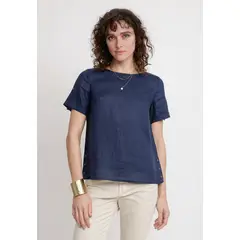 CANADIENNE - Blusa Mujer Garza Viscosa Navy