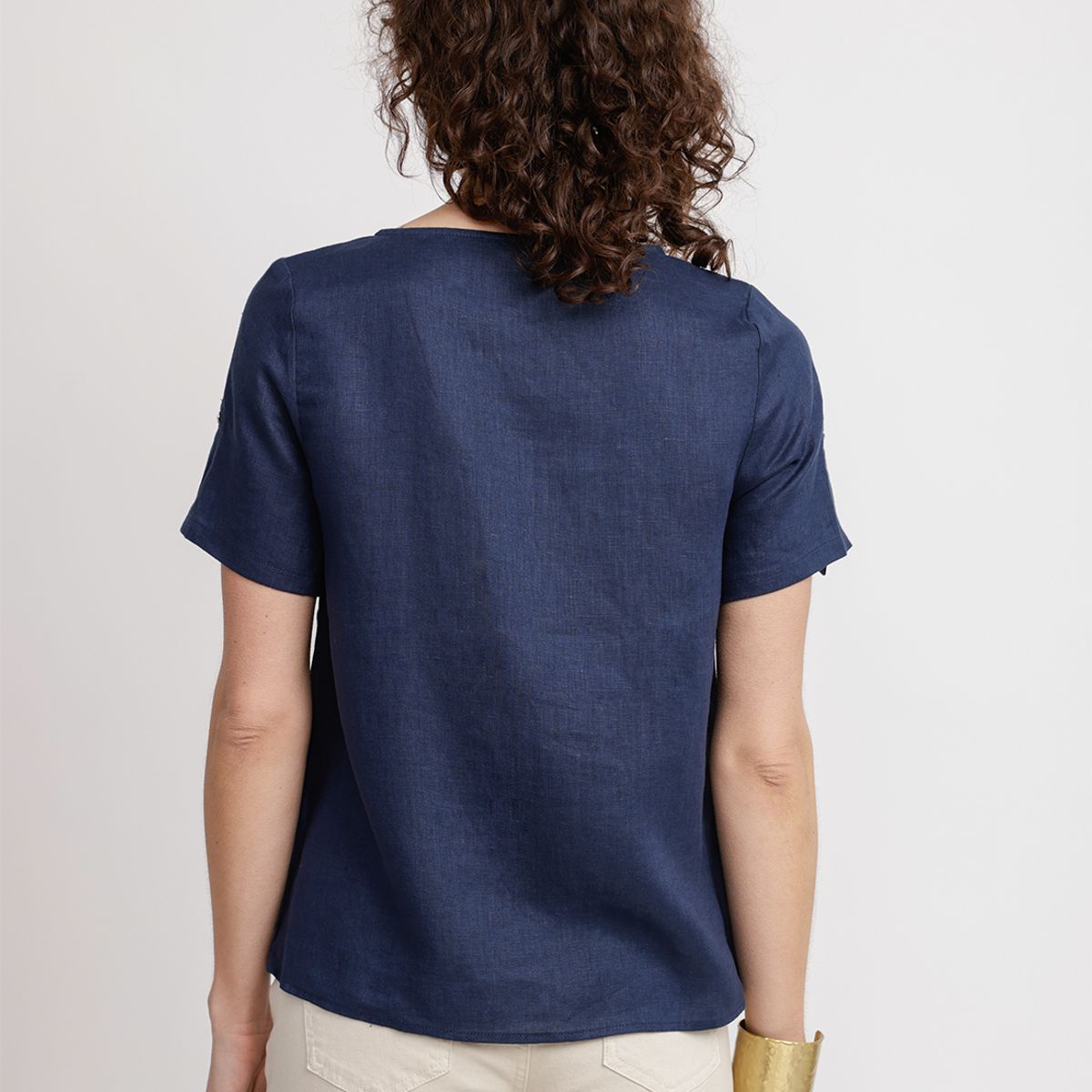 CANADIENNE - Blusa Mujer Garza Viscosa Navy