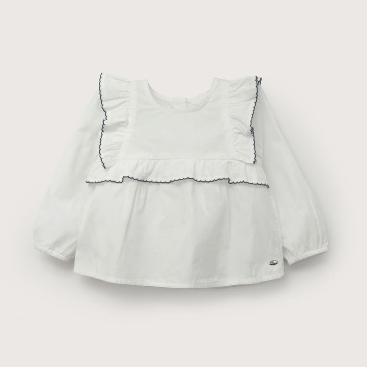 OPALINE - Blusa manga larga blanca de niña 40778