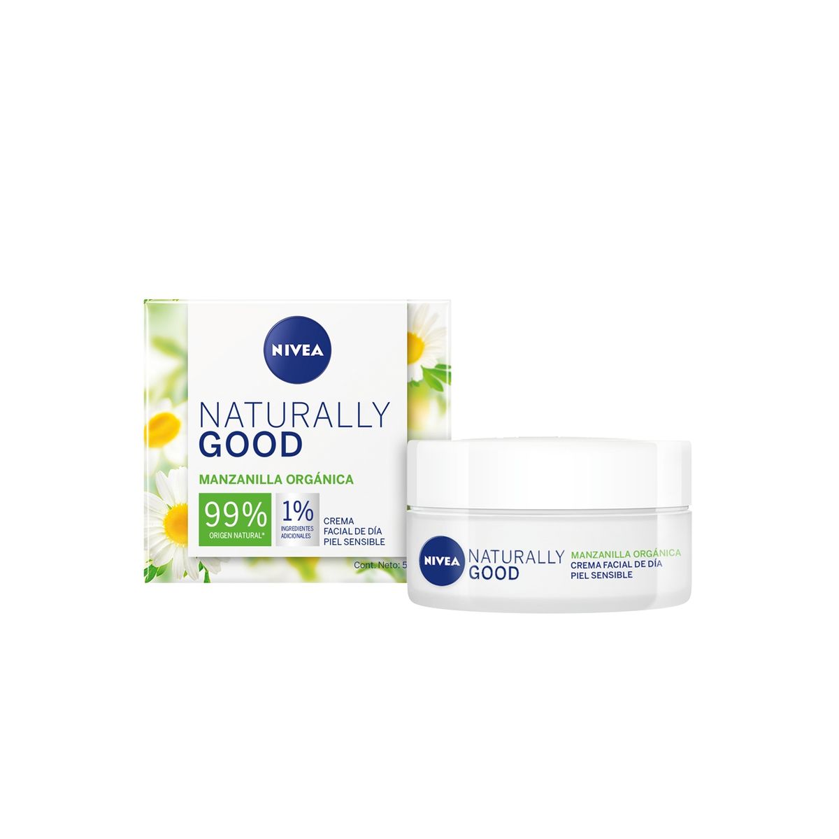 NIVEA - Crema facial Naturally Good manzanilla 50ml NIVEA
