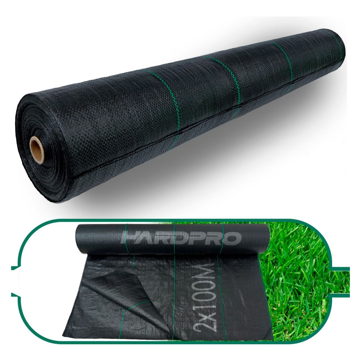 HOMEBRANDT - Malla Antimaleza De 2x100 Mts Tela Rollo Ground Cover Planta