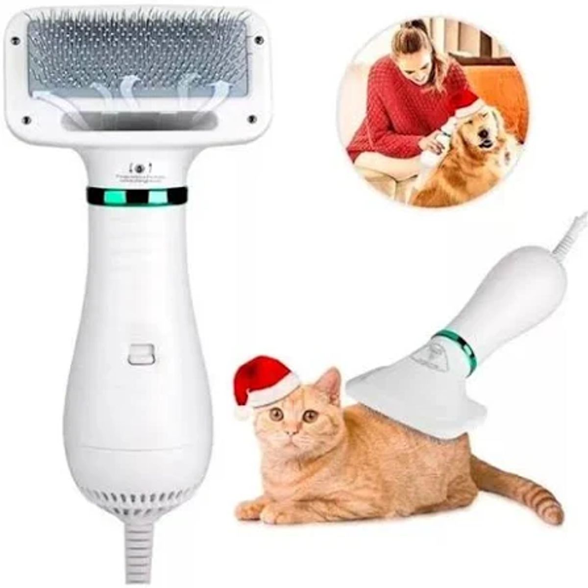 GENERICO - Secador para mascotas doméstico Profesional Secador pet 2 en 1 color blanco 220V