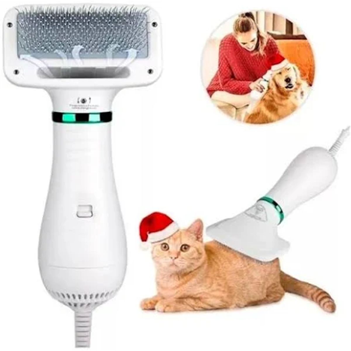 GENERICO - Secador para mascotas doméstico Profesional Secador pet 2 en 1 color blanco 220V