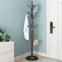 Perchero Metalico de Piso - Colgador de Ropa y Accesorios - Cafe