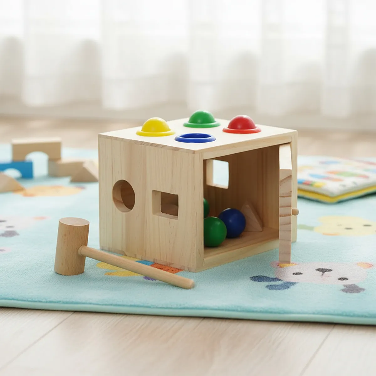 BABY WAY - Juego Cubo De Madera Interacion Baby Way