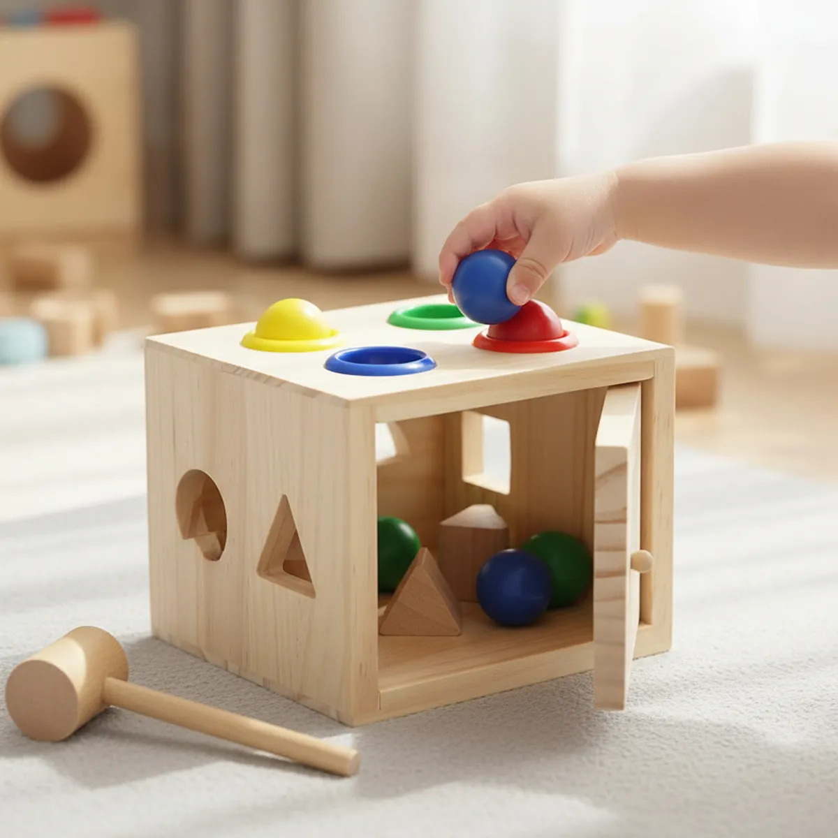 BABY WAY - Juego Cubo De Madera Interacion Baby Way