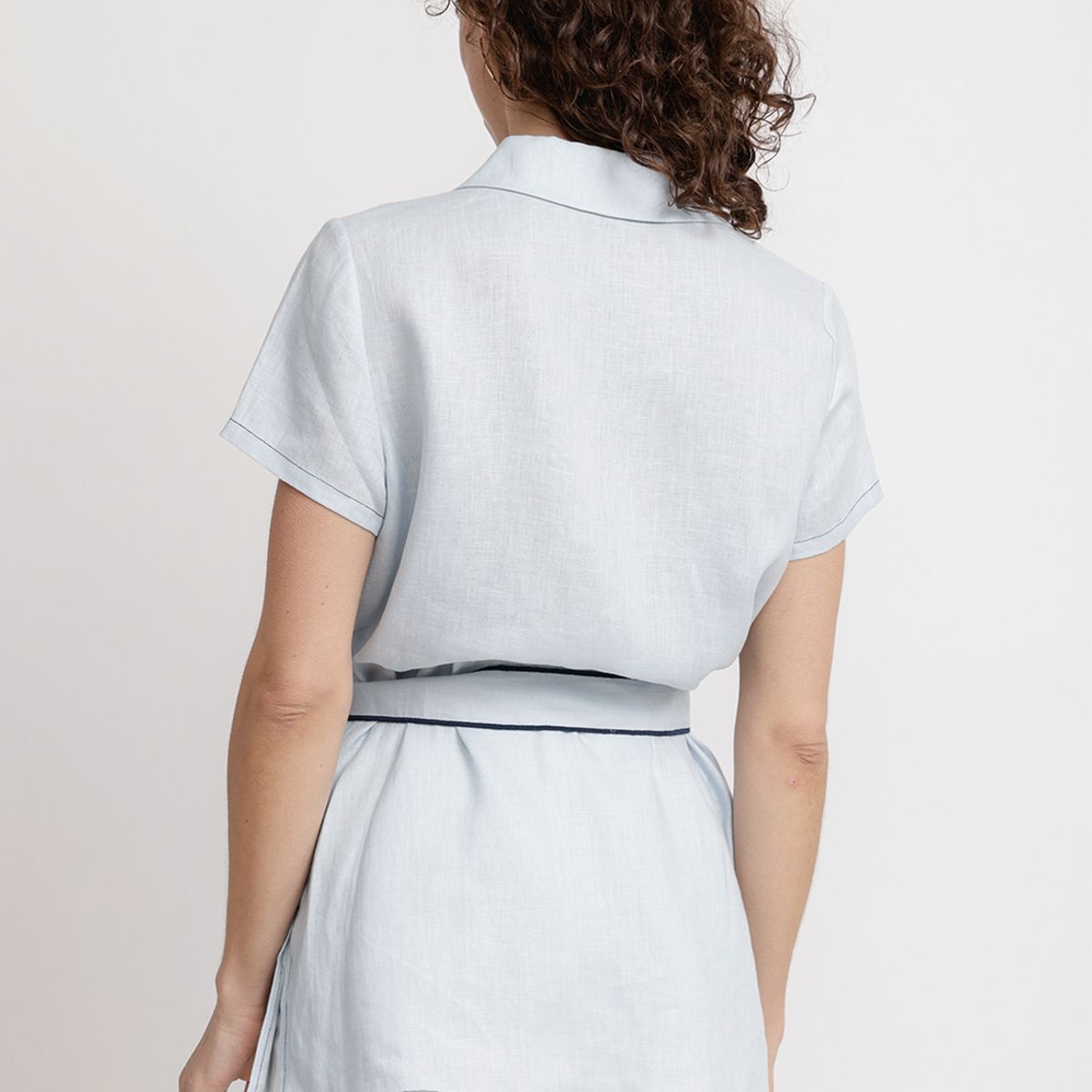 CANADIENNE - Blusa Mujer Pau Lino Celeste