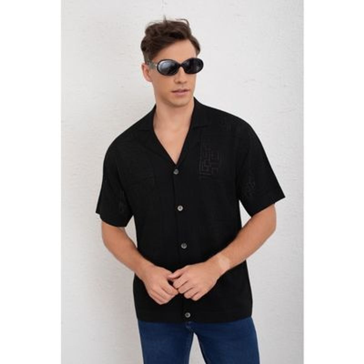 LIKE SHOP - Camisa Hombre Hilo Algodon Verano Calidad Premium Diseño Cuadros 7223