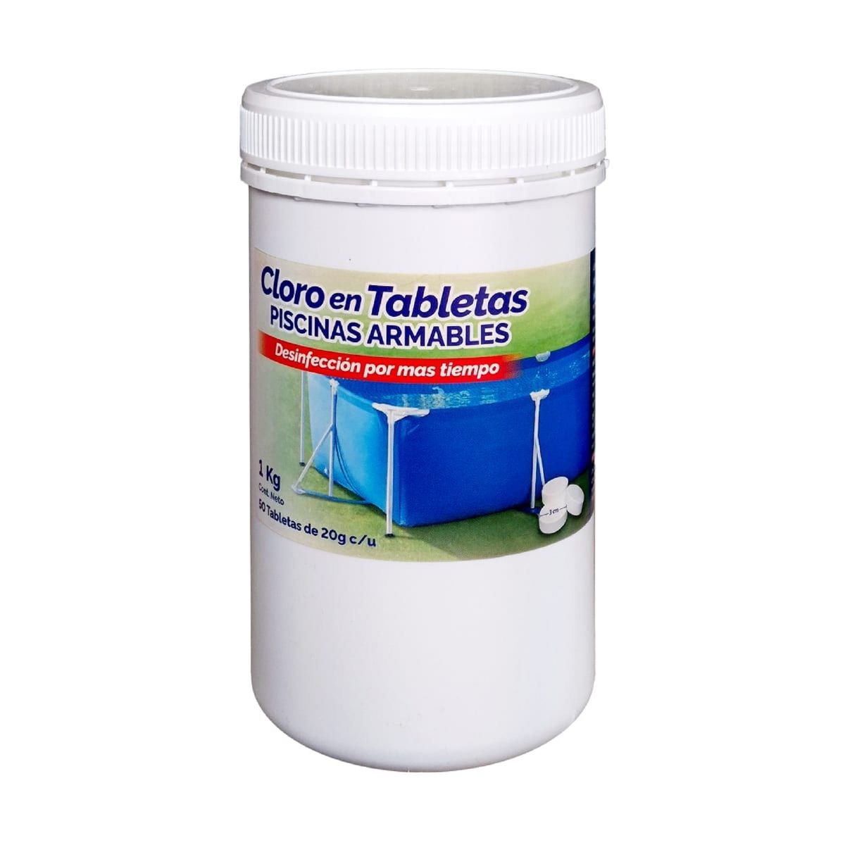 UNIVERSAL - Cloro para Piscinas Armables 1 Kg 50 tabletas