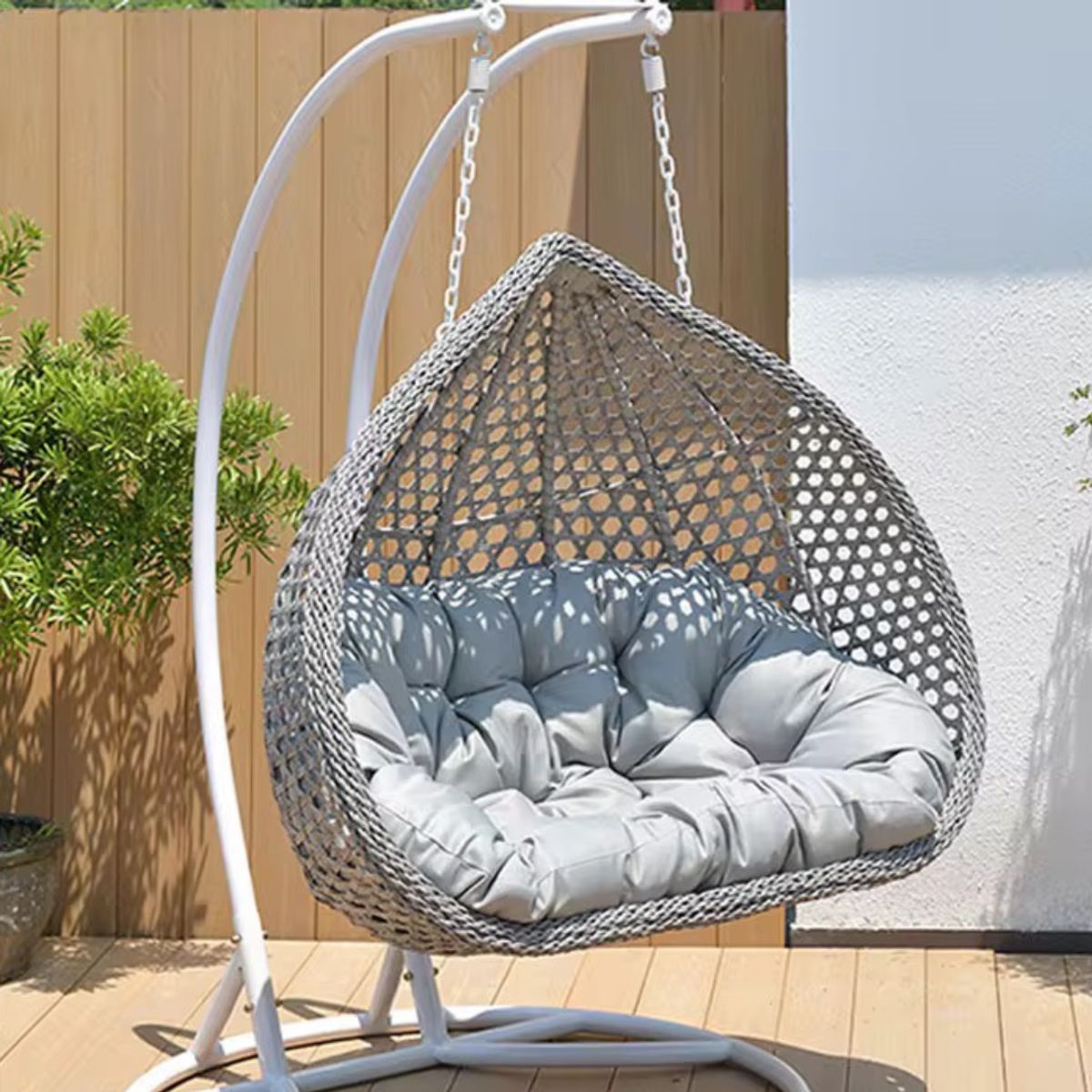 GENERICO - Sillón Colgante Modelo Uganda Talla XXL color Gris