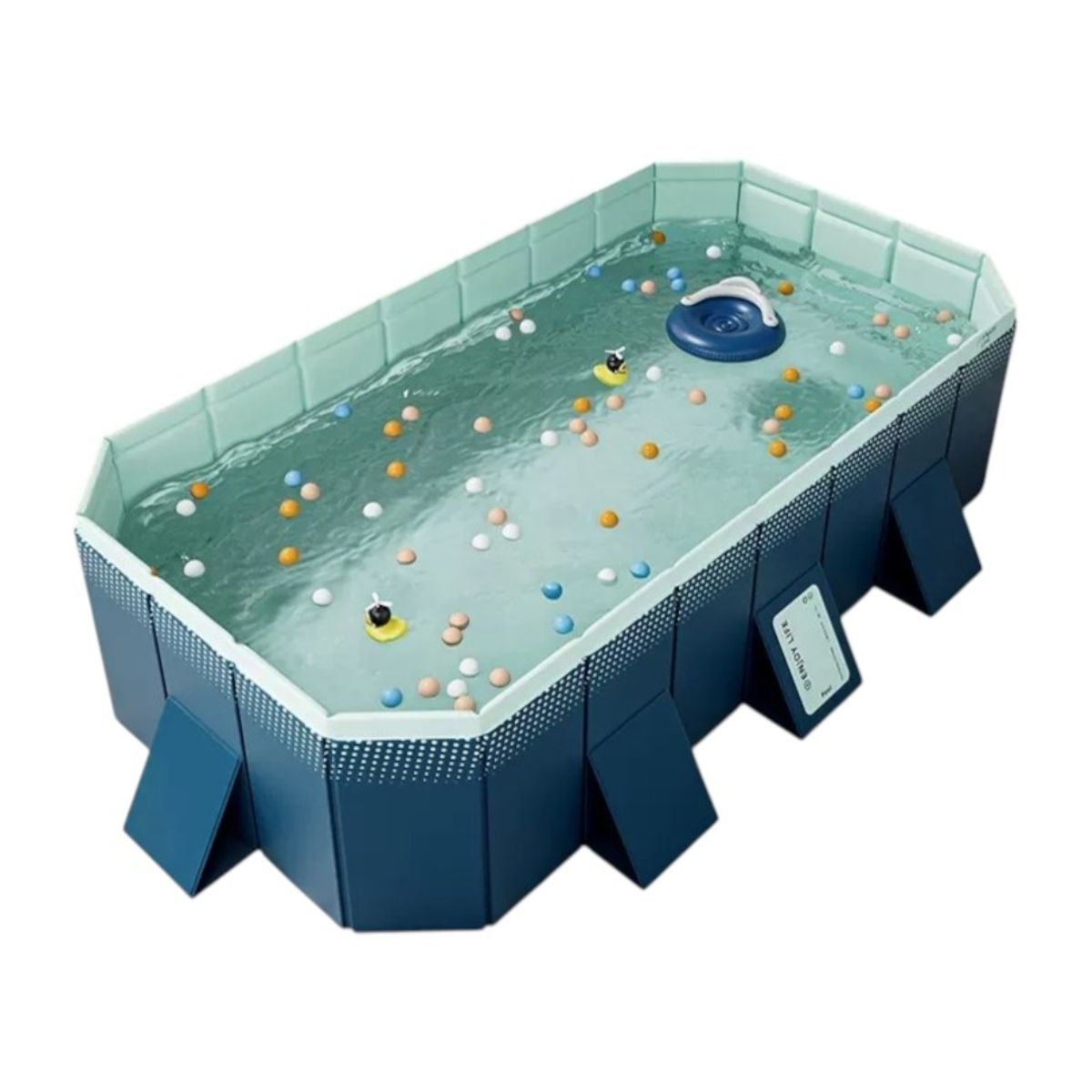 LUBABYCAS - Piscina Plegable No Requiere Inflado 300cm Niños LuBabycas