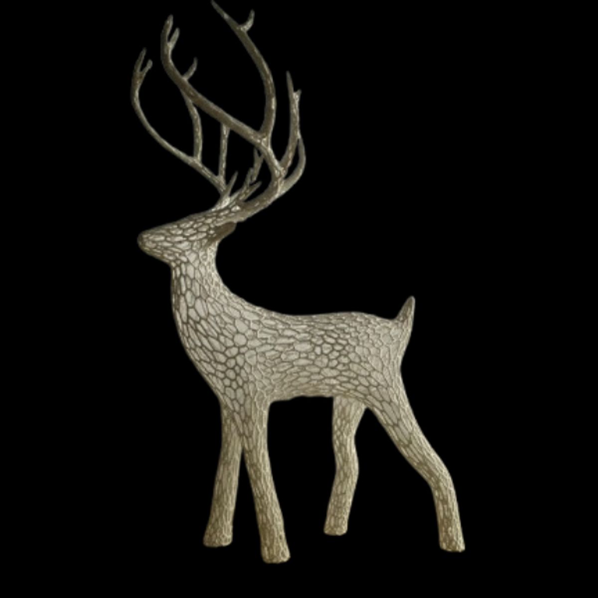 GENERICO - Adorno de Navidad - Ciervo Voronoi