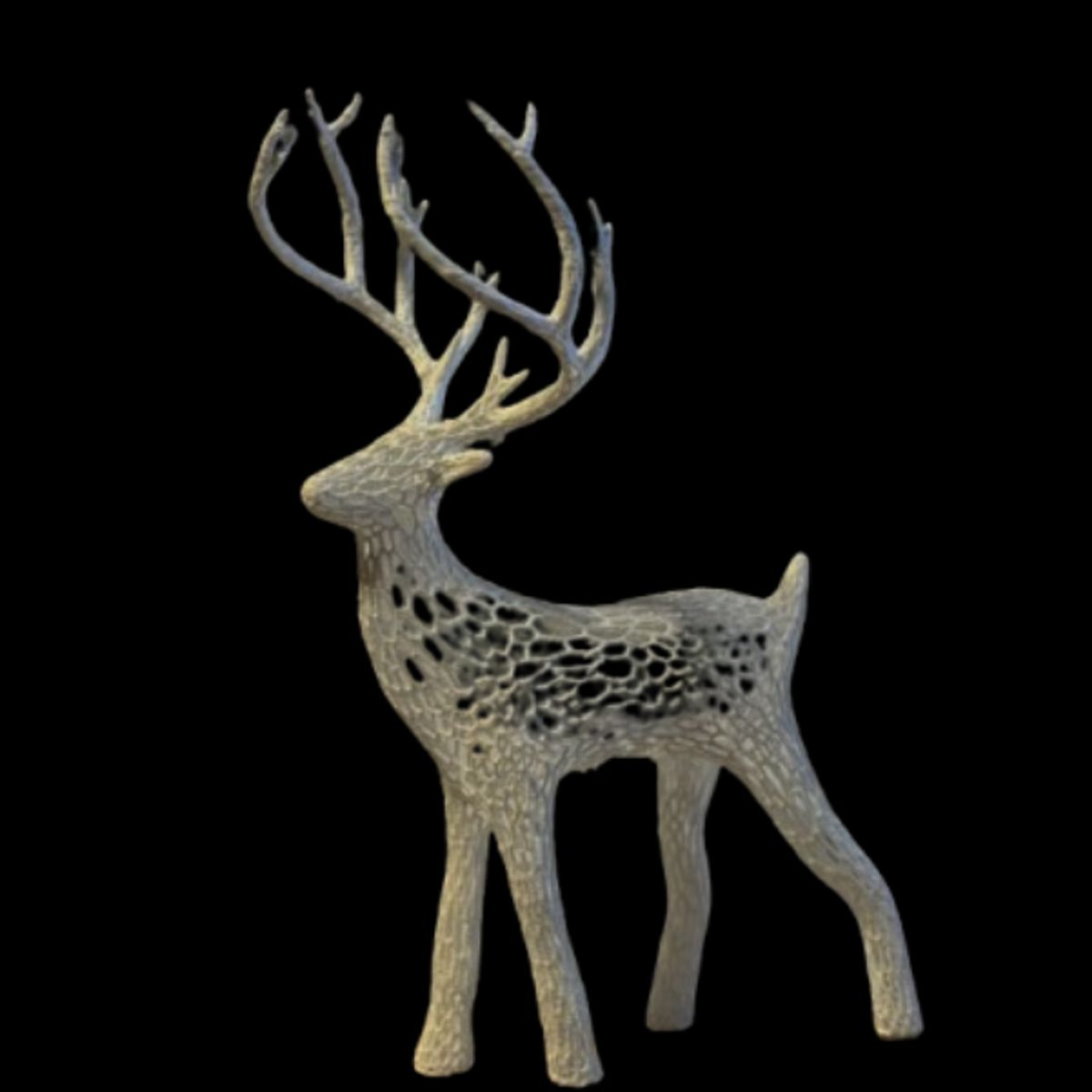 GENERICO - Adorno de Navidad - Ciervo Voronoi