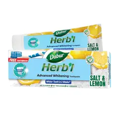 DABUR AMLA - Dabur Herbl Pasta Dental Sal & Limón Avanzada+ Cepillo Dental 150gr