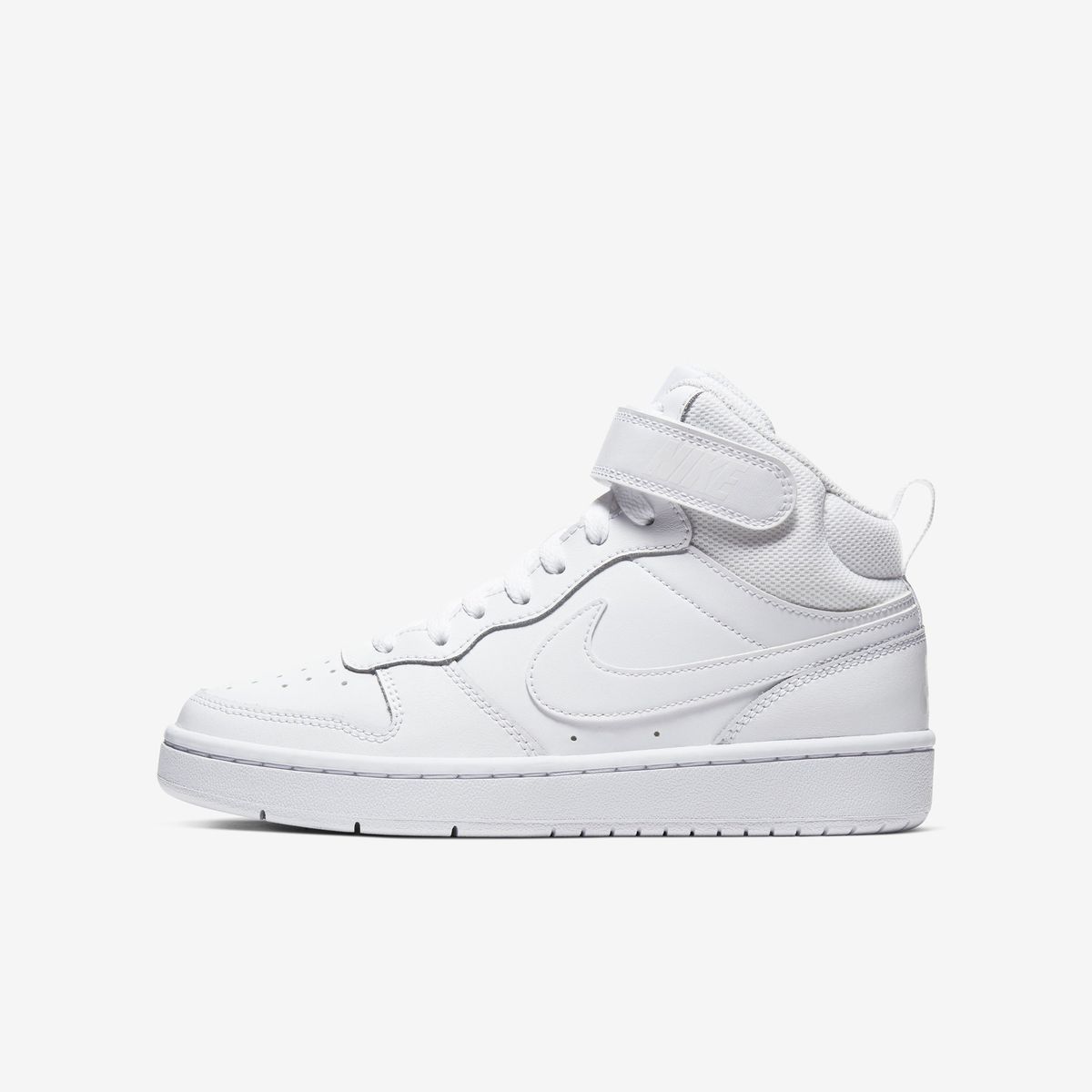 NIKE - Nike Court Borough Mid 2 Big Kids Shoe - Blanco