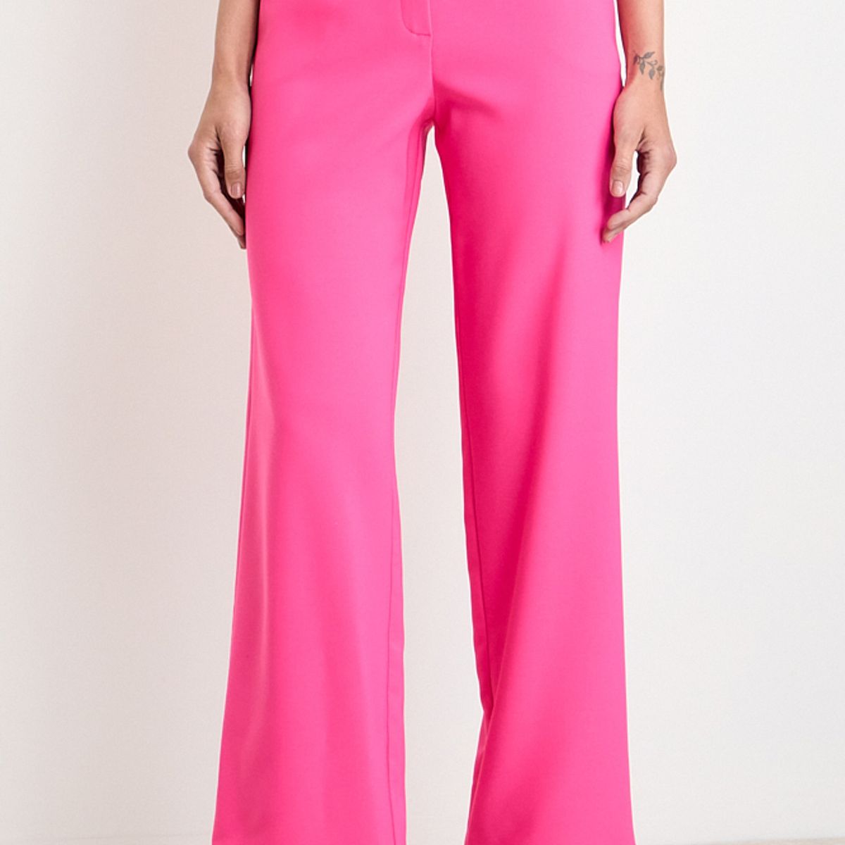 ASH - Pantalon Recto Liso Mujer Fucsia Ash