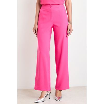 Imagen 2 del producto Pantalon Recto Liso Mujer Fucsia