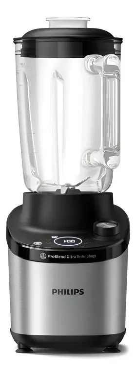 Licuadora Alta Velocidad 1500w Hr376000 18l Jarra Vidrio Gris