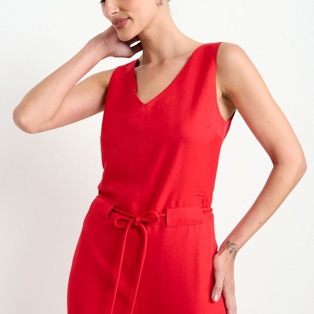 ASH - Enterito Liso Con Cordon Mujer Rojo Ash