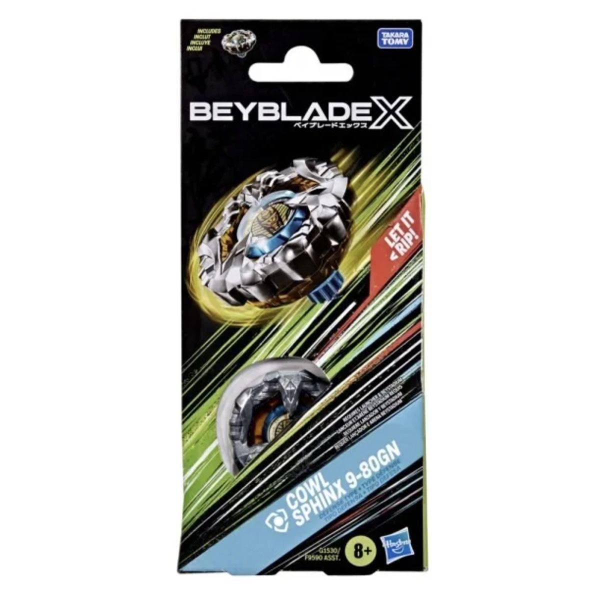BEYBLADE - Trompo Beyblade X Kit De Refuerzo Cowl Sphinx 9-80gn Hasbro - Amarillo
