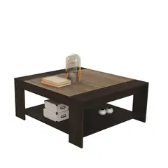 TECNOMOBILI - Mesa de centro 90x100x42 cm Rústico Almendra