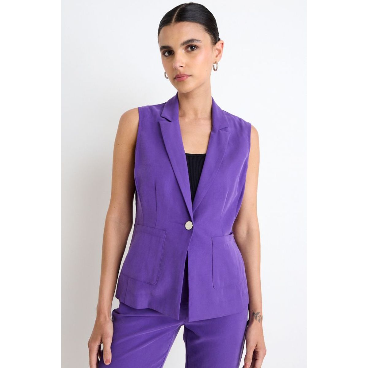 ASH - Blazer Liso Mujer Morado Ash