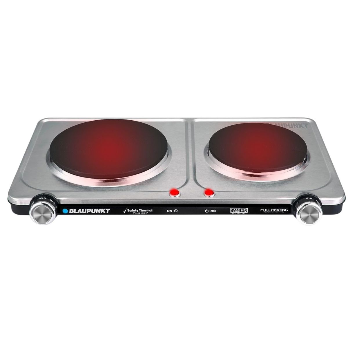 BLAUPUNKT - Cocina Encimera Eléctrica Inox Dual Burner 2200W AE12900 SEC