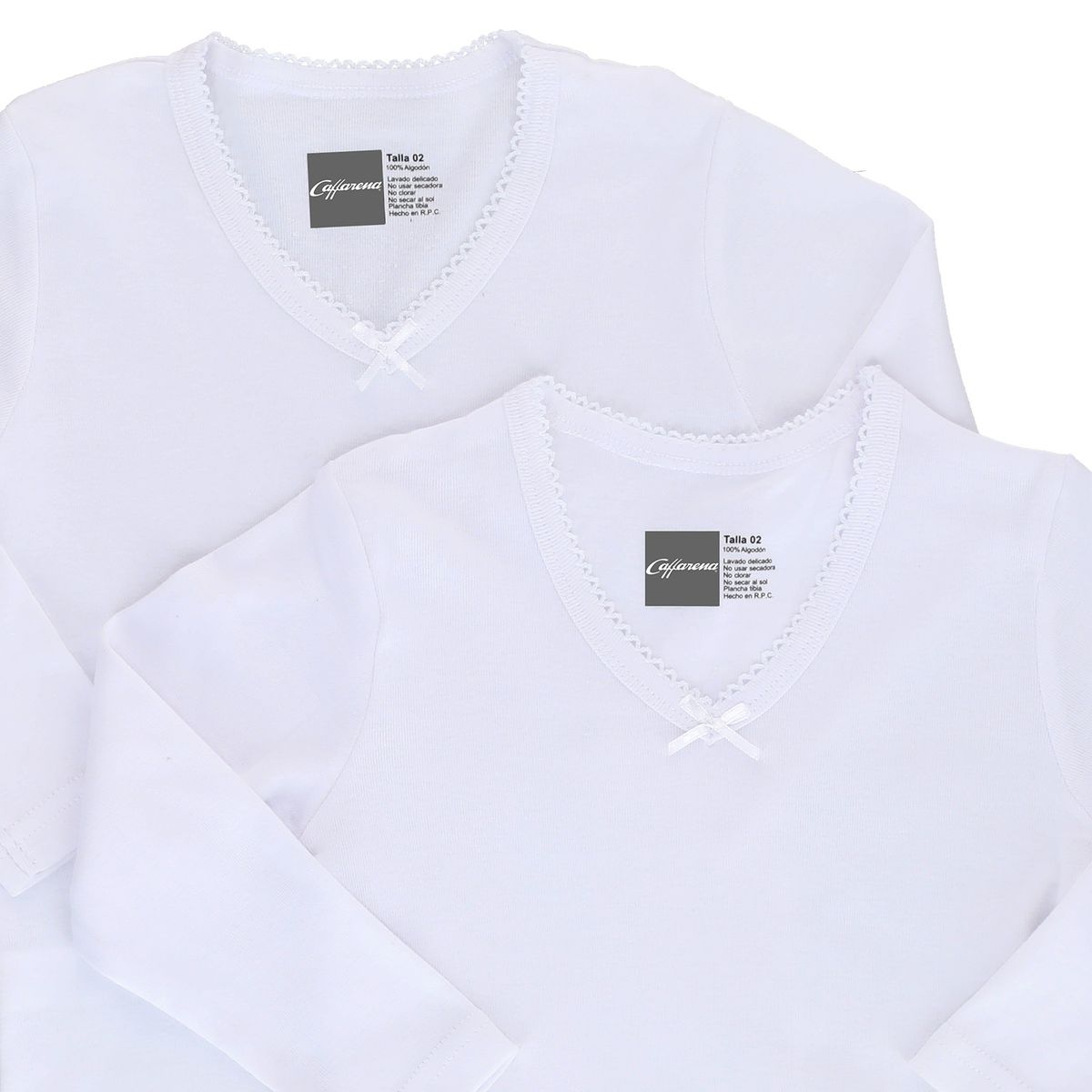 CAFFARENA - Camiseta manga larga algodón pack 2 Caffarena