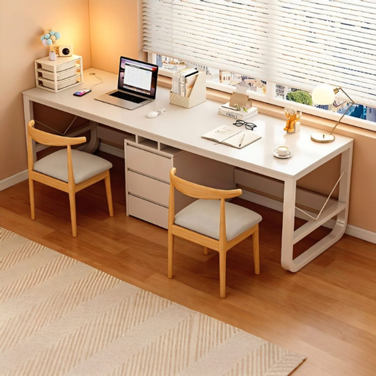 GENERICO - Escritorio Oficina Grande 2 Personas 3 Cajones 200x48x73