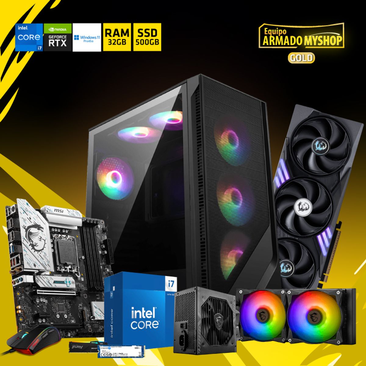 GENERICO - Pc Gamer Gold - Intel Core I7 14700 - Msi B760m Gaming