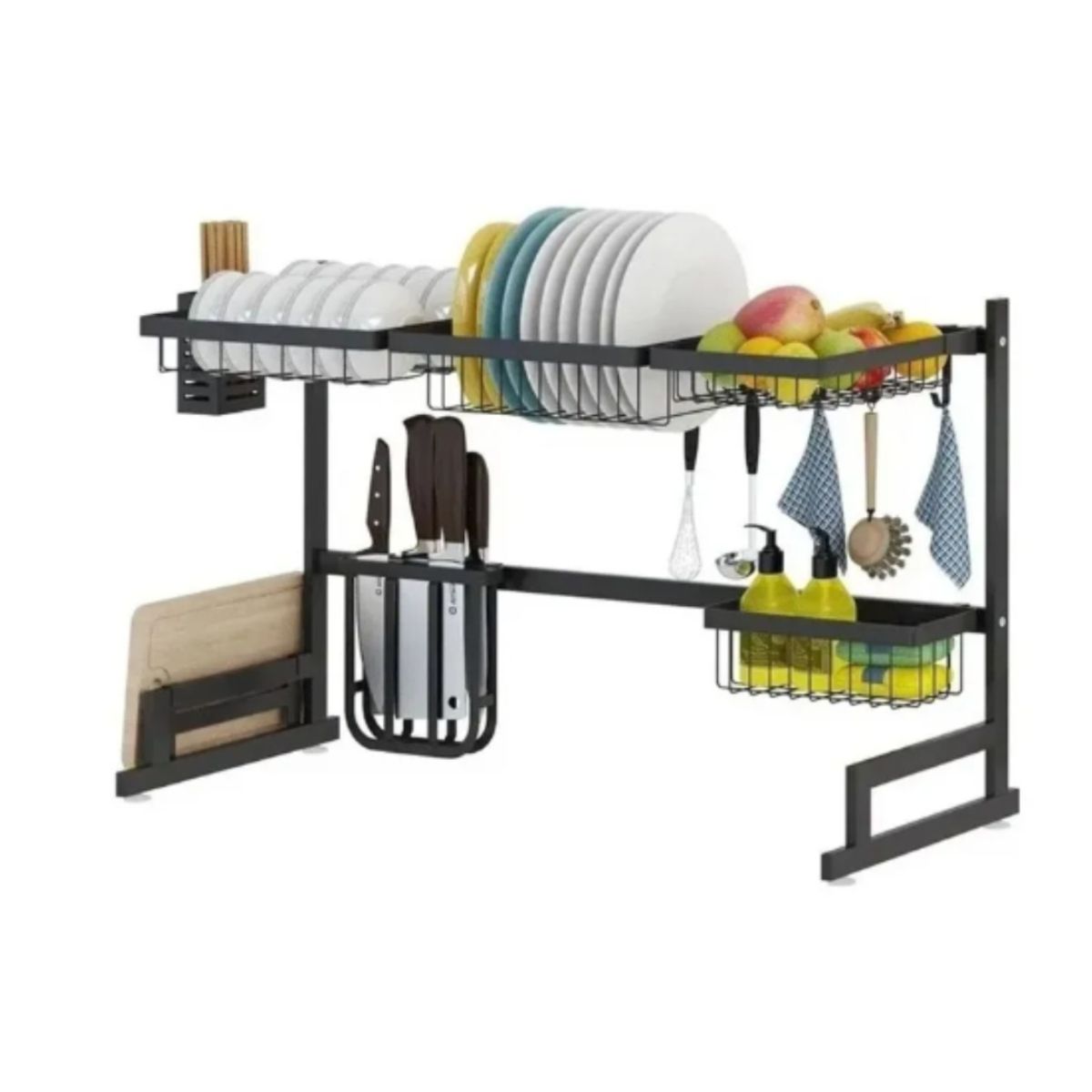 GENERICO - Escurridor Secador Loza Platos 2 Niveles Organizador