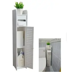 GENERICO - Estante De Baño Organizador Blanco 15X16X80cm