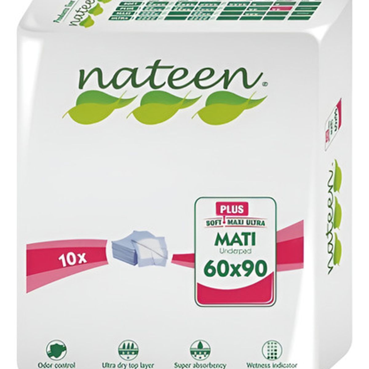 GENERICO - 10 Sabanillas 60x90cm Nateen Protectora Para Incontinencia 