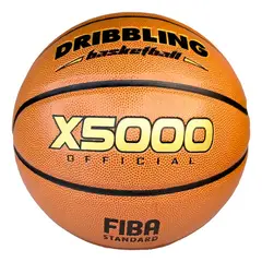 GENERICO - Balón Basketball Basquetbol X5000 N° 7 Drb Cuero Pu Color Naranja Oscuro