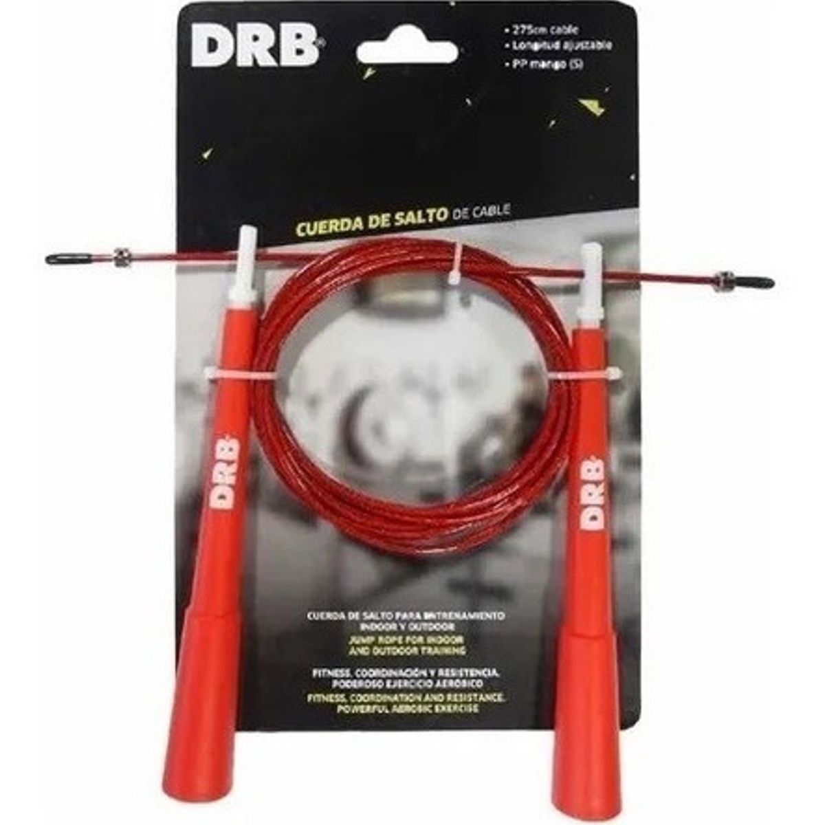 GENERICO - Soga De Saltar Cable De Acero Speed Rope Regulable Drb