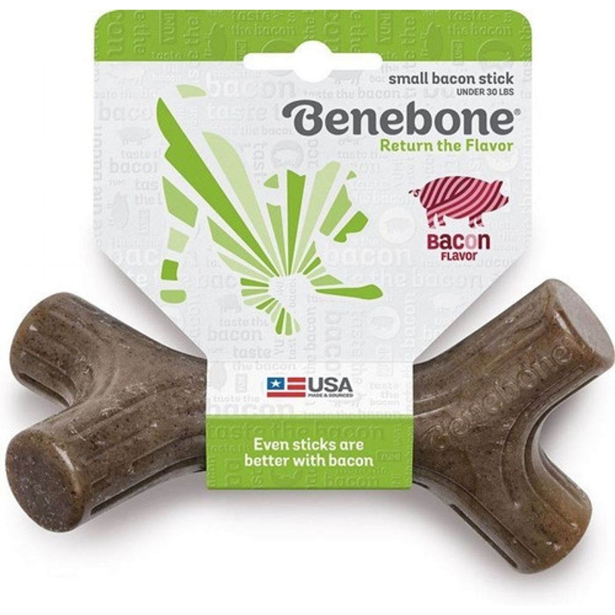 GENERICO - Hueso Para Tu Perro, Marca Benebone Stick Bacon Medium Eeuu