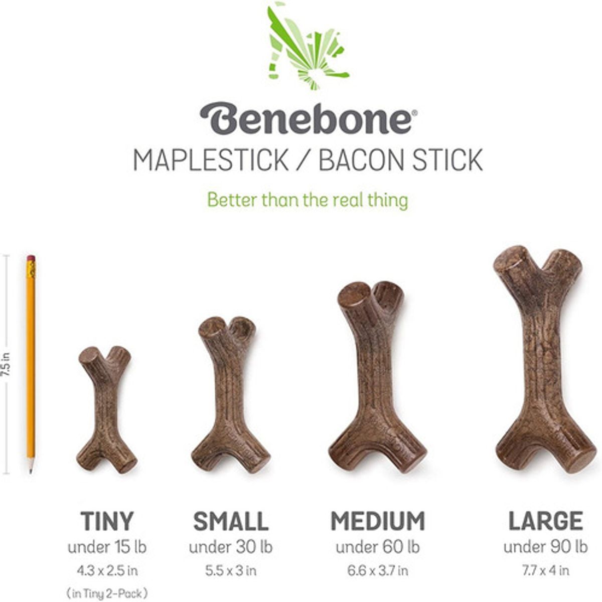 GENERICO - Hueso Para Tu Perro, Marca Benebone Stick Bacon Medium Eeuu