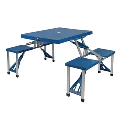 GENERICO - Mesa Plegable 4 Sillas Safari Camping, Playa Piscina Sf553